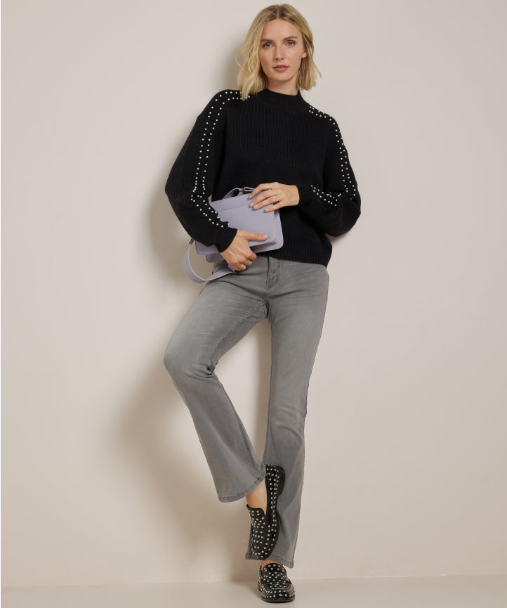Pullover mit Perlen
