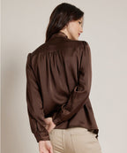 Bluse mit Schleifenkragen