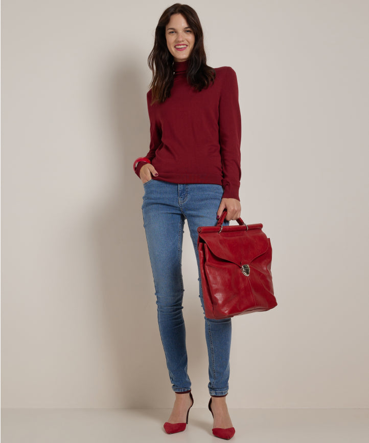 Basic-Pullover mit Rollkragen