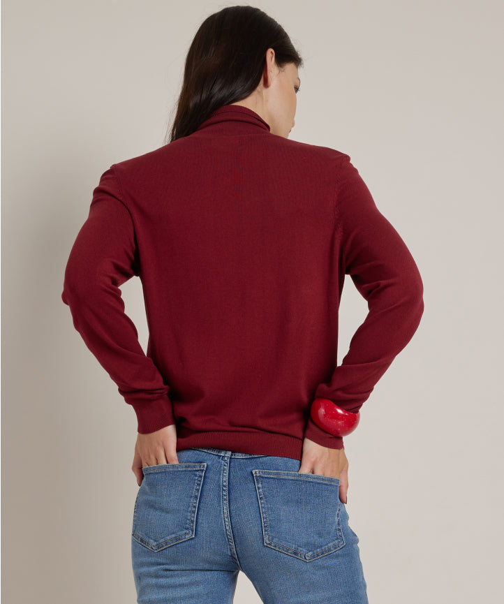 Basic-Pullover mit Rollkragen
