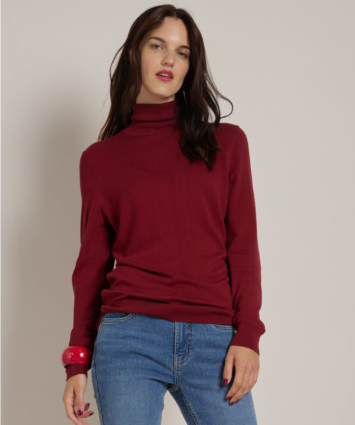 Basic-Pullover mit Rollkragen